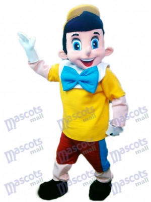 Pinocchio Maskottchen Kostüm Zeichentrickfilm Figur