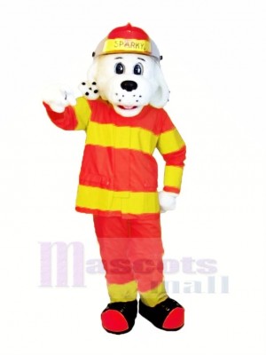 Sparky das Feuer Hund mit Orange und Gelb Passen NFPA Maskottchen Kostüm
