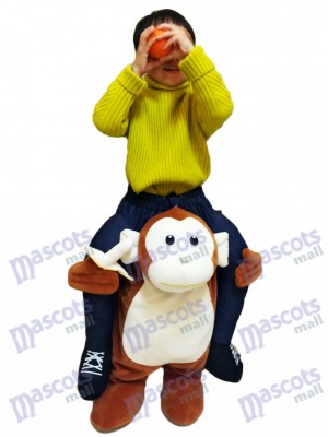 Piggyback Monkey Carry Me Fahrt brauner Affe mit einer Banane für Kid Maskottchen Kostüme chipmunks kostüm huckepack kostüm selber machen
