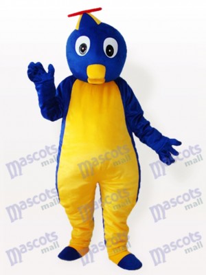 Blauer Pinguin im fliegenden Hut Adult Maskottchen Kostüm
