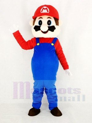 Super Mario Bros im rot Maskottchen Kostüm Karikatur