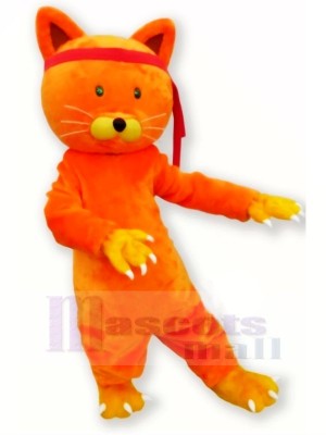 Süß Orange Katze Maskottchen Kostüme Karikatur