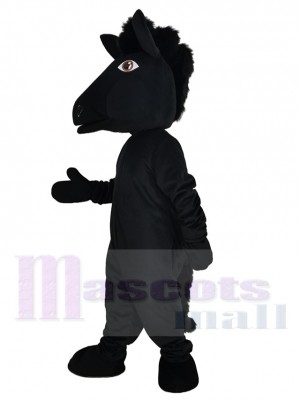 Schwarze Macht Mustang Pferd Maskottchen Kostüm Tier