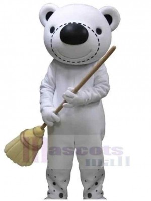 Cartoon-weißer Bär Maskottchen-Kostüm Für Erwachsene Maskottchen-Köpfe