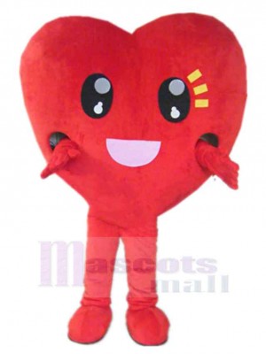 Lustiges rotes Herz Maskottchen-Kostüm