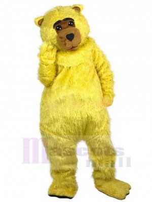 Pelziger gelber Bär Maskottchen-Kostüm Tier