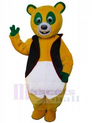 Gelber Panda-Erwachsener Maskottchen-Kostüm Tier