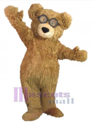 Teddybär mit Brille Maskottchen-Kostüm Tier