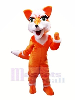 Orange Fuchs mit Groß Augen Maskottchen Kostüme Billig