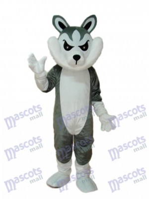 Großes graues Wolf Maskottchen erwachsenes Kostüm-Tier