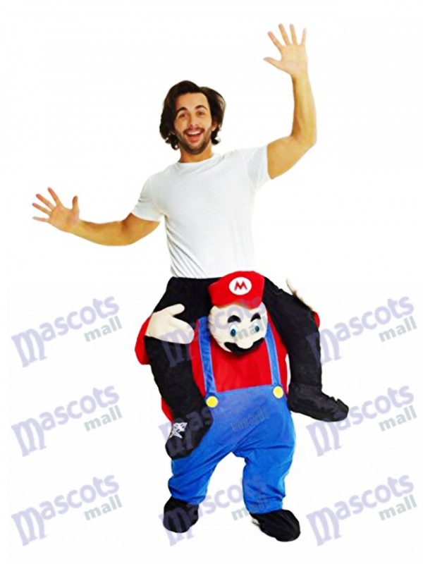 Huckepack Super Mario Bros tragen mich Fahrt Mario Maskottchen Kostüm