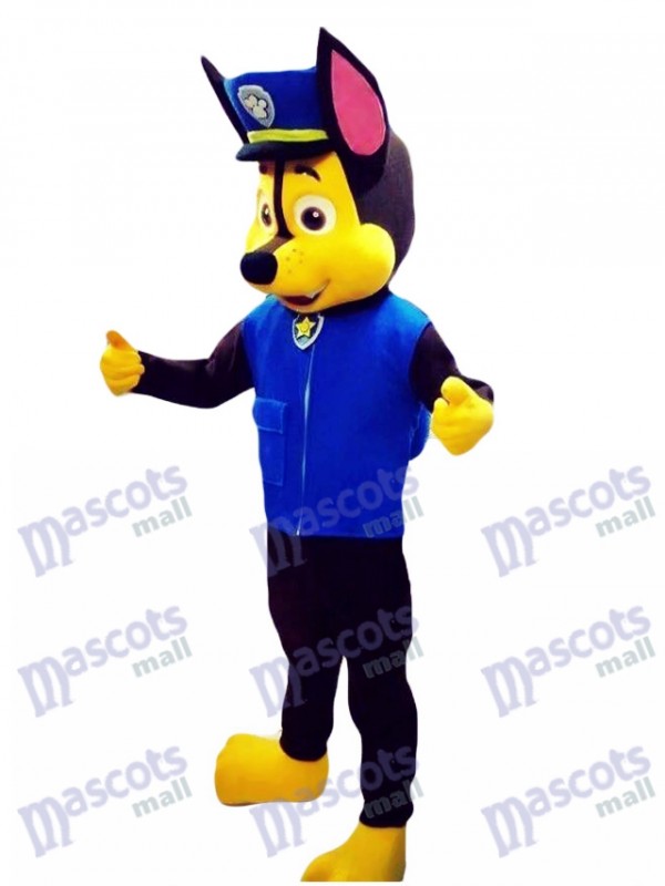 Neue Paw Patrol Chase Hund Erwachsene Maskottchen Kostüm Phantasie Anzug Cosplay