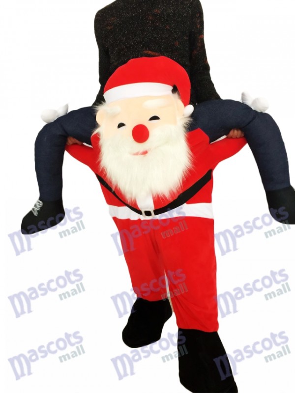 Huckepack Weihnachtsmann Carry Me Ride Vater Weihnachten Maskottchen Kostüm