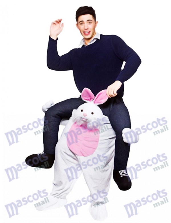 Carry Me Osterhase Piggy Back Maskottchen Erwachsene Fahrt auf lustige Kostüm