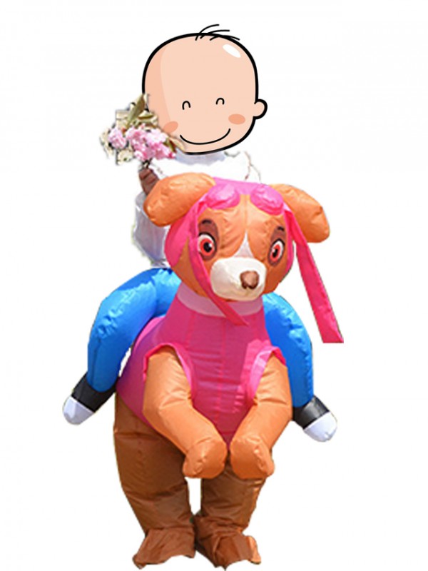 Pfote Patrouillieren Skye Rosa Hund Tragen Mir Reiten Auf Aufblasbar Kostüm