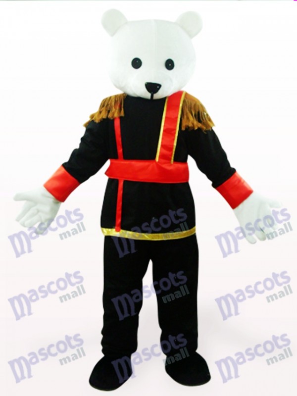 Schwarzweiss männliches Teddybär Anime Maskottchen Kostüm