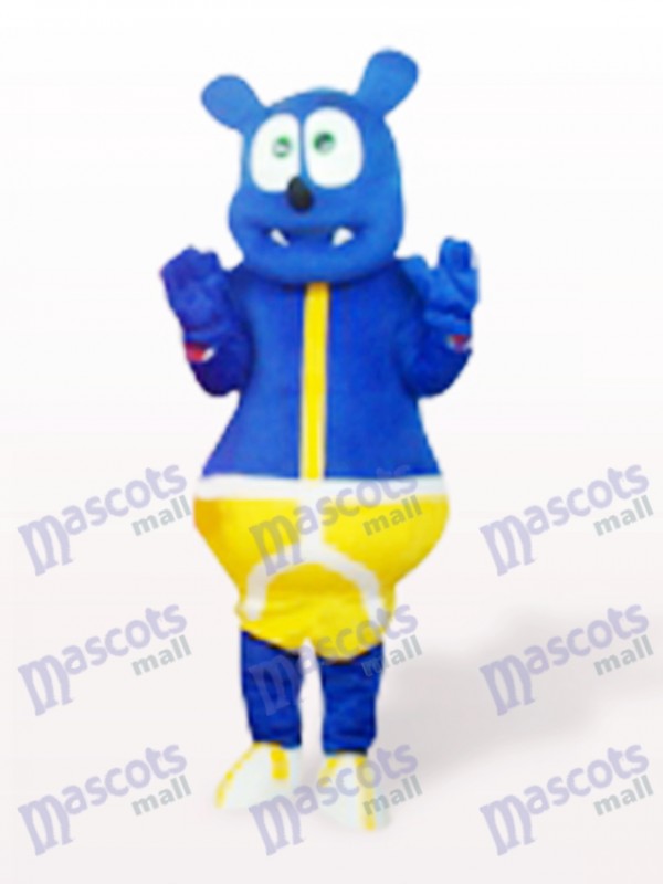 Blauer Bär Monster süß Cartoon Maskottchen Kostüm