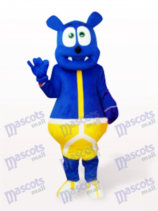 Blauer Bär Monster Cartoon Maskottchen Kostüm