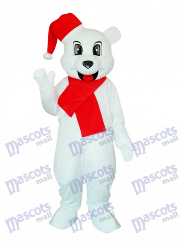 White Christmas Bär Maskottchen Erwachsene Kostüm Tier