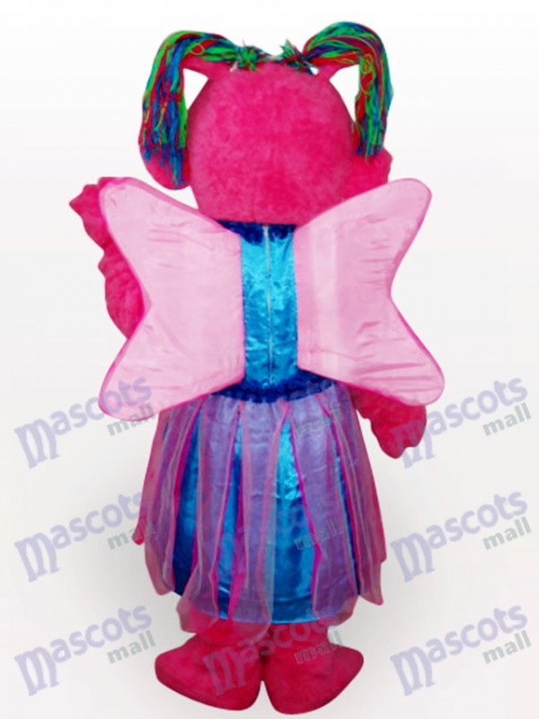 Butterfly Girl Kurzes Plüsch Maskottchen Kostüm für Erwachsene