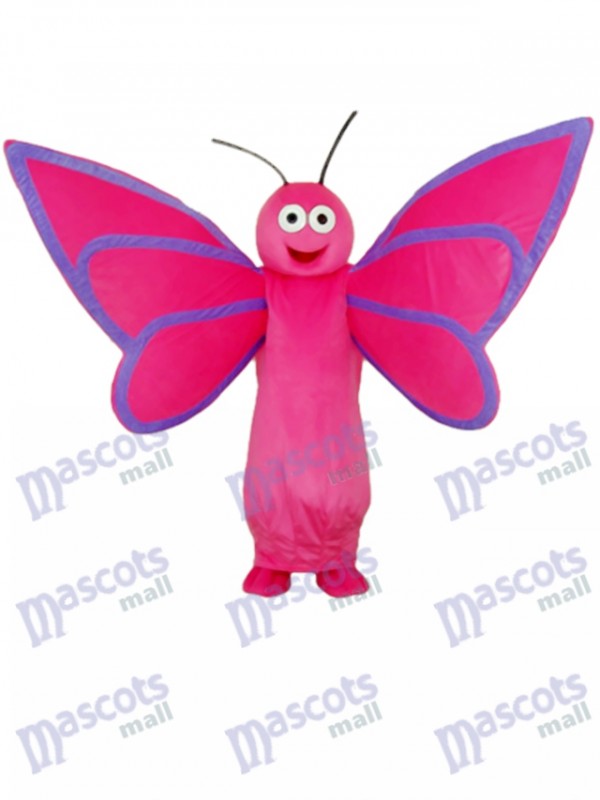 Rosa Schmetterling Maskottchen Erwachsenen Kostüm Insekt