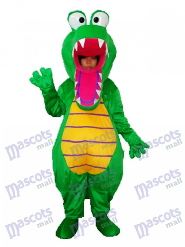 Öffnen Sie Mund-Krokodil-Maskottchen-erwachsenes Kostüm-Tier