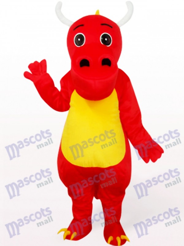 Dinosaurier in roter Kleidung Maskottchen Kostüm