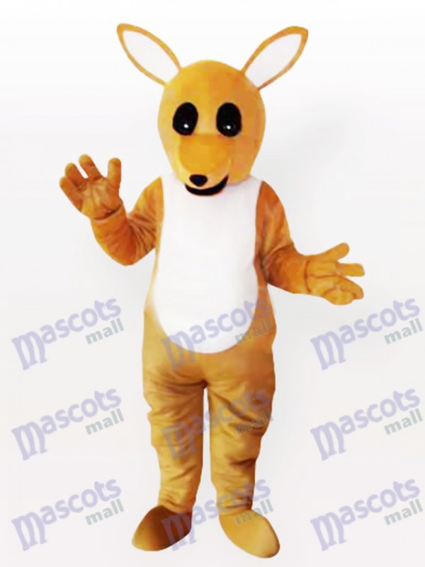 Gelbes Känguru Maskottchen Kostüm für Erwachsene