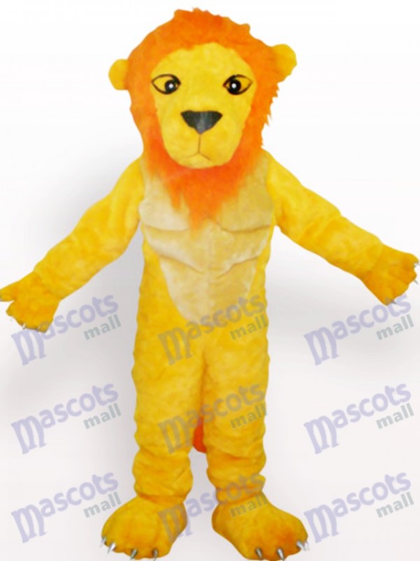 Gelbes Löwe Tier Maskottchen Kostüm
