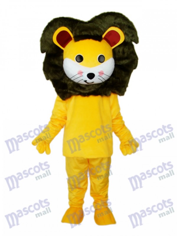 Kleine gelbe Löwe Maskottchen Erwachsene Kostüm Tier