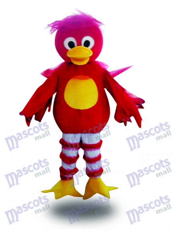 Red Duck Cartoon Maskottchen Erwachsene Kostüm Tier