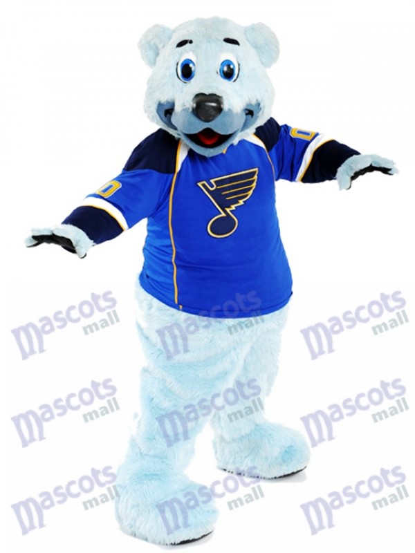 Louie Blau-furred Eisbär des St. Louis Blues-Maskottchen-Kostüms