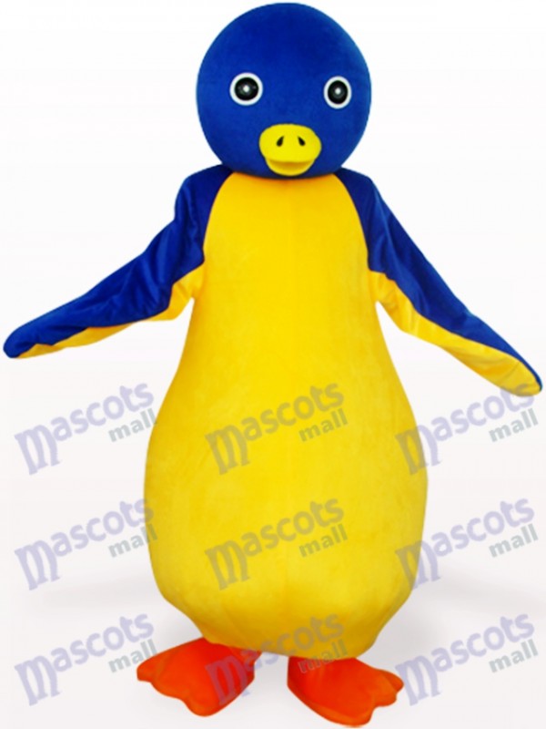 Gelb und blau dickbäuchige Pinguin Tier Maskottchen Kostüm