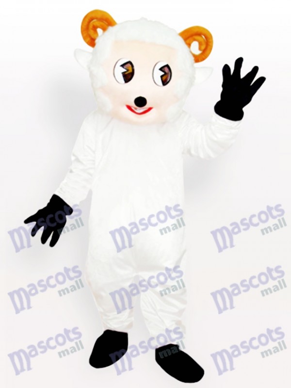 Kleines Schaf Weißes Tier Maskottchen Kostüm für Erwachsene