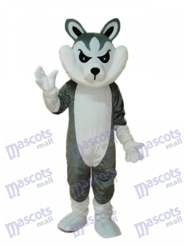 Großes graues Wolf-Maskottchen-erwachsenes Kostüm-Tier